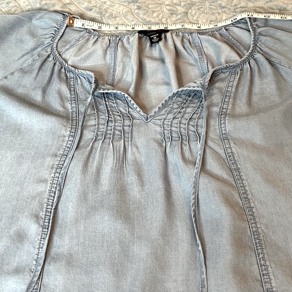 Intro Women’s Chambray Blouse Size 1X - Picture 8 of 9